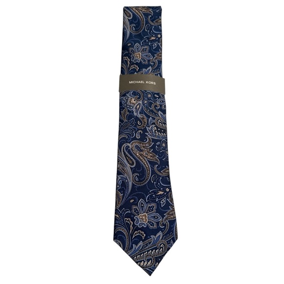 Michael Kors Other - Michael Kors Men's Blue Paisley Silk Tie – 100% Silk, New with Tags